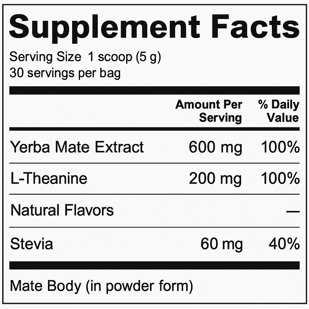 Mate Body - Yerba Mate Instant Tea Powder